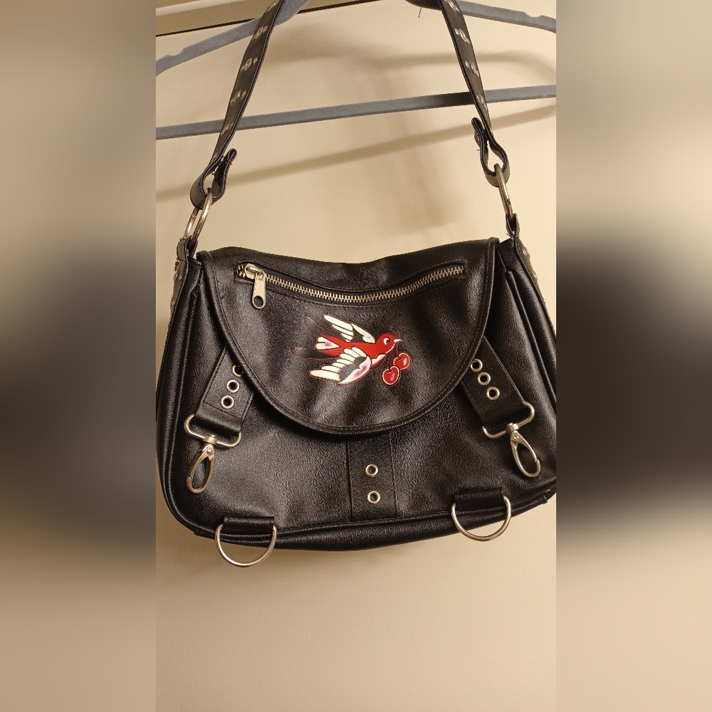 Sourpuss Black Shoulder Purse